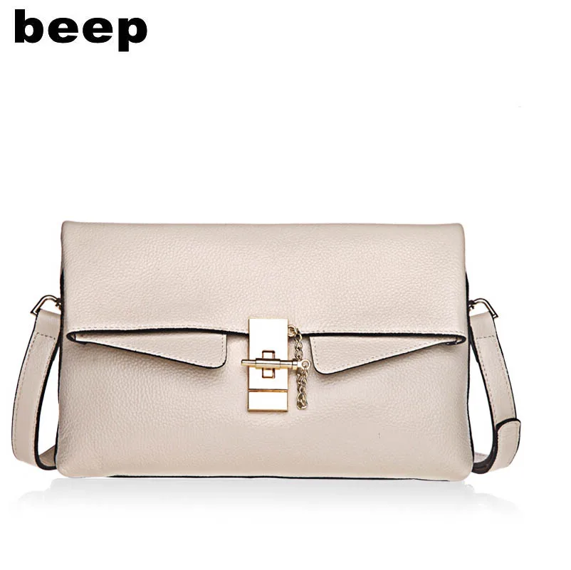 Женская кожаная сумка через плечо Beep Классическая Повседневная с перекрестным