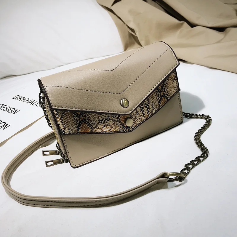 Модная маленькая сумка со змеиным узором для женщин Новая двухслойная мини
