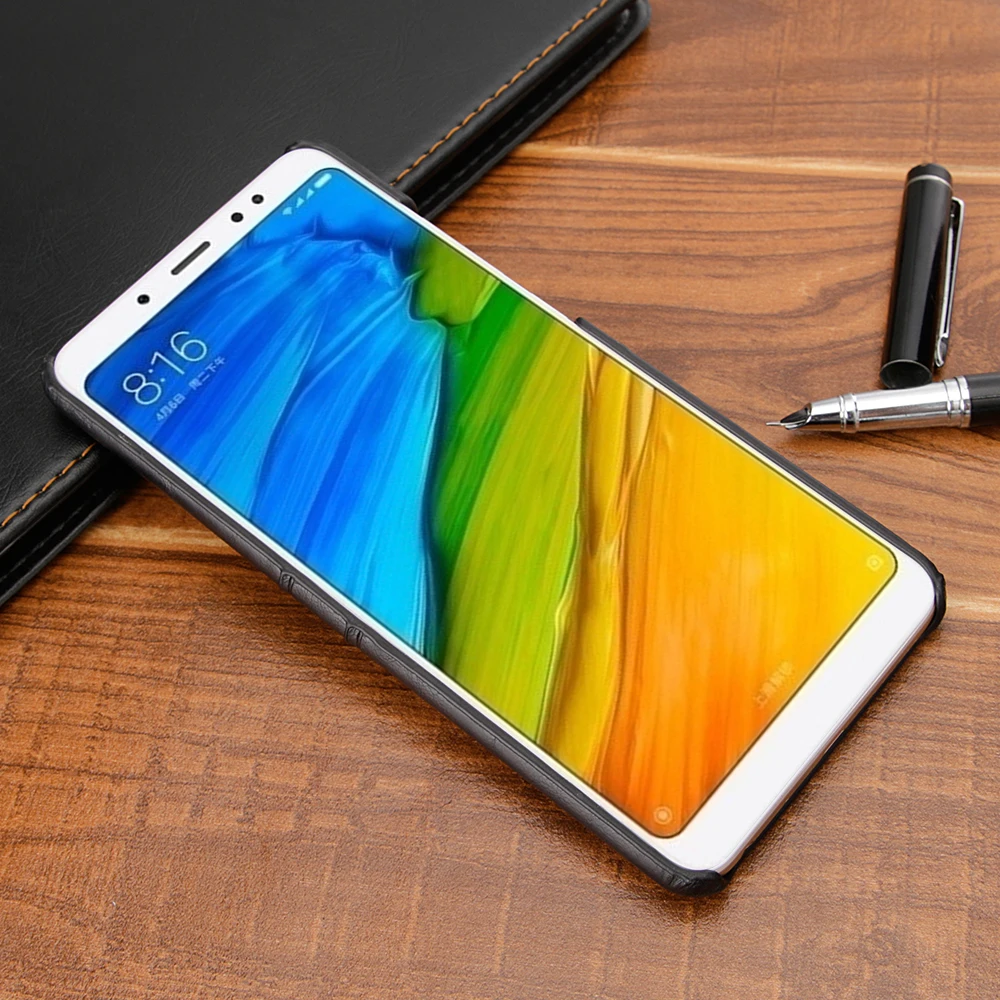 Держатель для карт кошелек чехол телефона Xiaomi Redmi Note 5 Global Роскошный Кожаный
