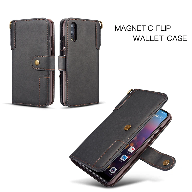 Genuine Leather Case for Huawei P20 P30 Pro Wallet Flip Stand Mate 20 Lite Nova 3e 4e Cover |