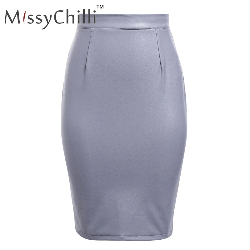 MissyChilli, искусственная кожа, бодикон, Сплит, летняя юбка-карандаш, женская, черная, с высокой талией, Весенняя юбка, вечерние, сексуальная, на молнии, юбка снизу