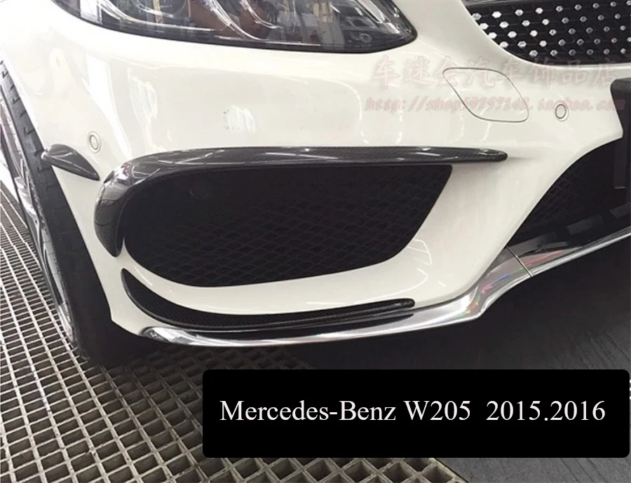 Передний спойлер для губ из углеродного волокна Mercedes Benz W205 C180 C200 C260 C300 C350 C63 AMG
