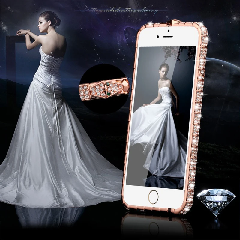Для iPhone XS MAX случае Роскошные диаманта Bling Бампер для Max чехол со стразами Змея