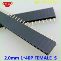 2,0 мм Шаг 1X40P 40PIN разъем однорядные разъемы вертикальный штыревой разъём SMT выдерживает высокие температуры позолоченные