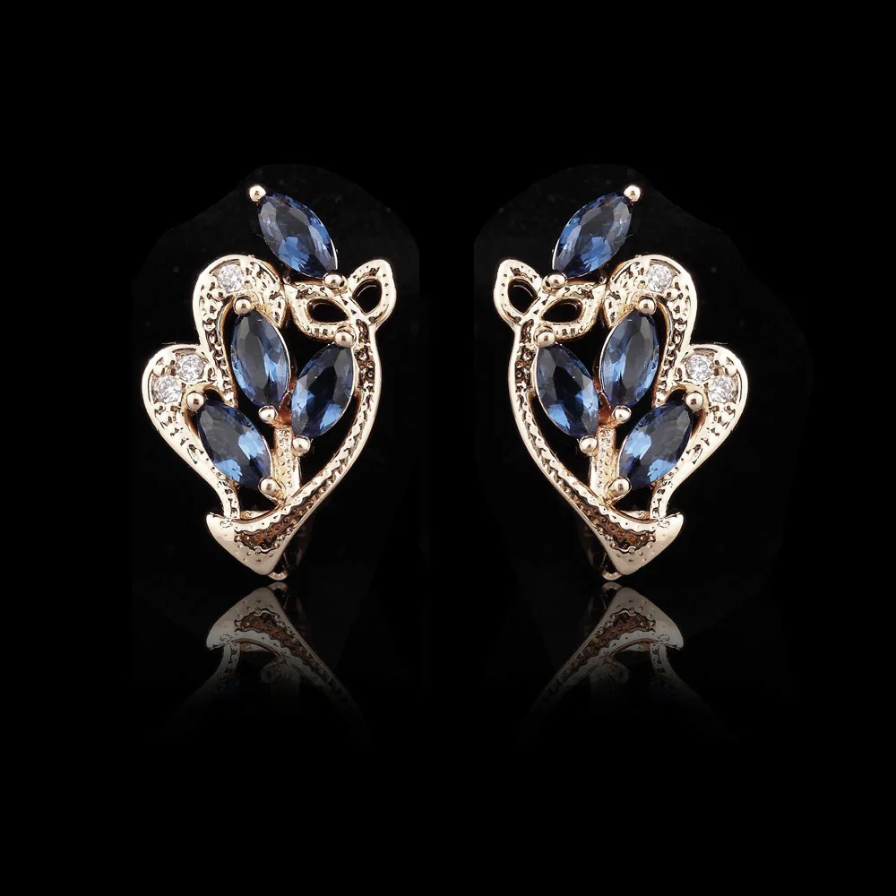 Женские серьги подвески из фианита золотистые сережки с фианитами 585|earrings for|dropping