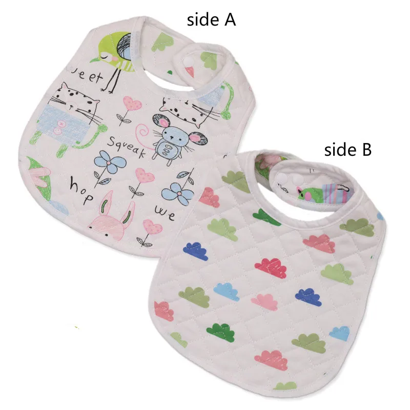 30*22.5cm New Infant Baby Girl Boy Bib Kid Toddler Dinner Food Feeding Bibs Double-deck 100% Cotton Burp Cloths Saliva Towel | Детская