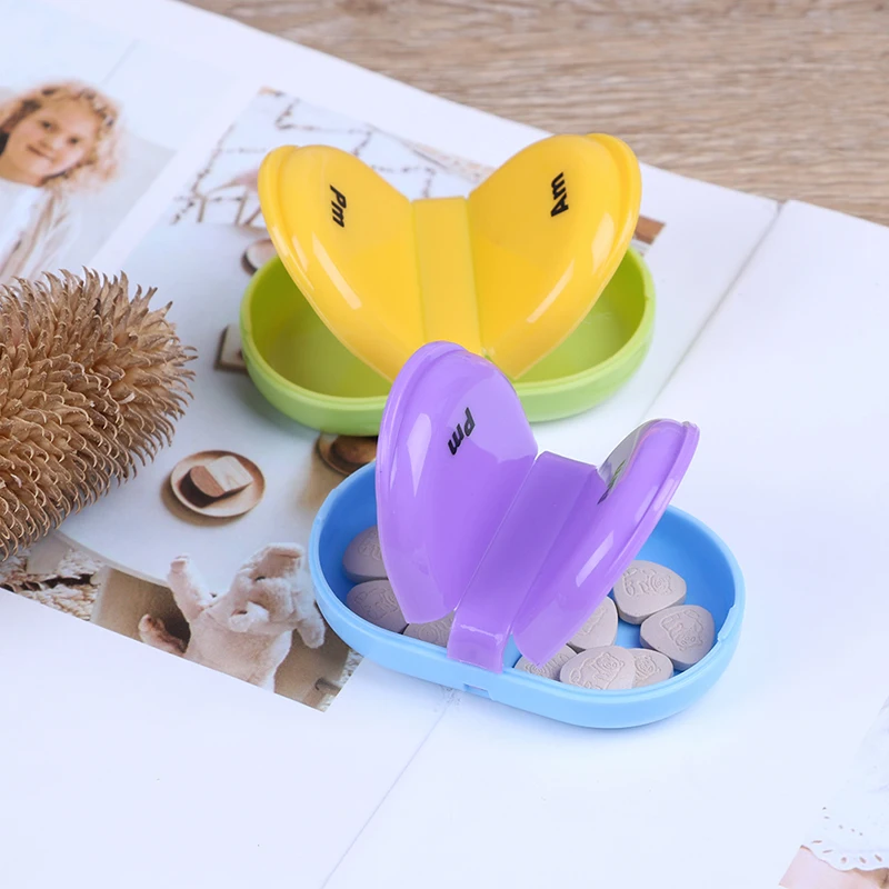 Портативный диспенсер для таблеток чехол AM/PM 2 сетки коробка лекарств