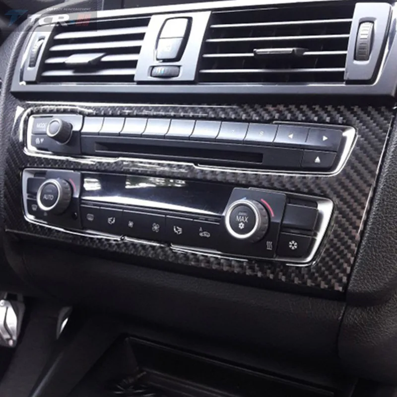 Для BMW F20 F21 Автомобильный интерьер из углеродного волокна кондиционер CD панель