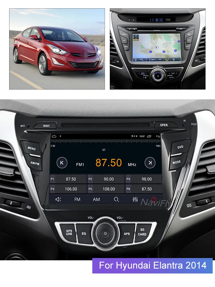 2din 2+ 32G Android 9,1 Автомобильный dvd Радио мультимедийный плеер для hyundai Elantra Avante gps навигация wifi BT FM RDS