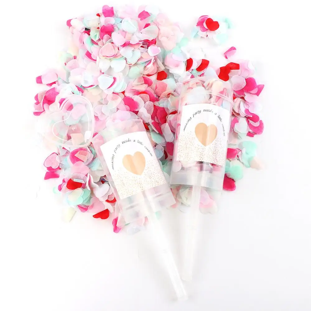 MIX OurWarm 10 шт сердце Push Poppers свадьба Push Pop Конфетти Для выпускного юбилея дня рождения свадьбы декоративные аксессуары для душа невесты - Цвет: MIX