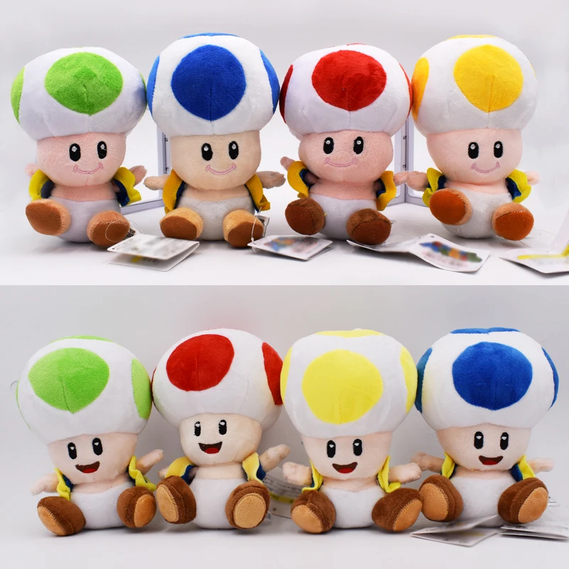 Новинка 10 цветов гриб из Super Mario Bros брелок мягкая плюшевая игрушка 5 см