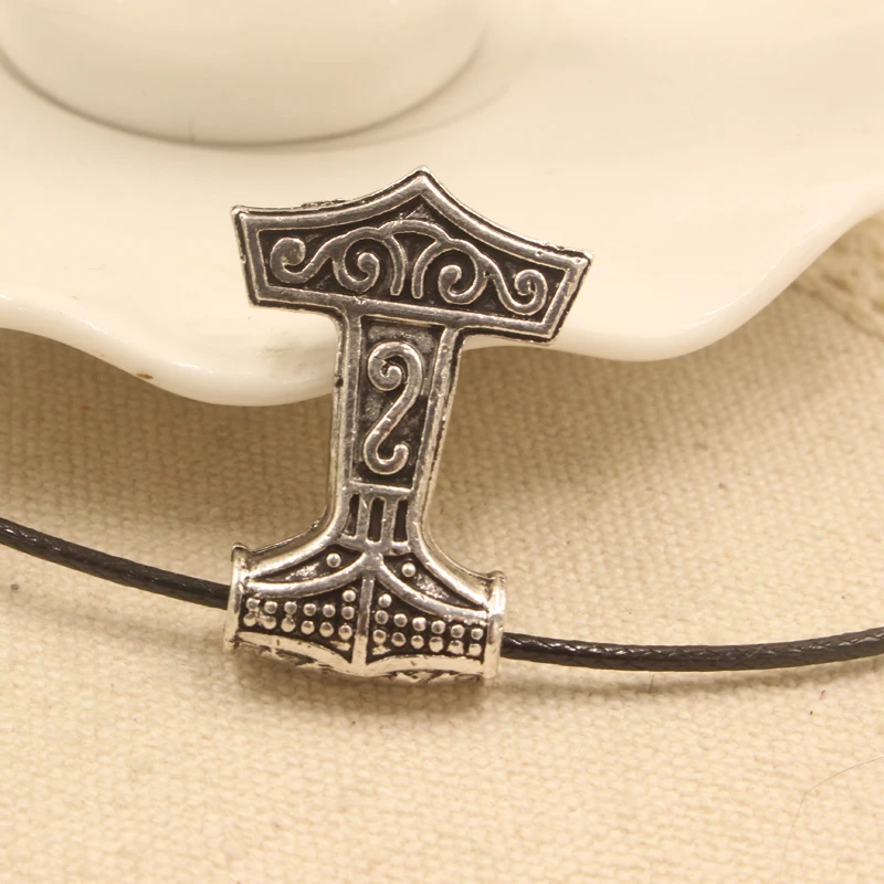 Хит миф Thor's Hammer Norse Magic Mjolnir Оловянное ожерелье в стиле готика панк Винтаж