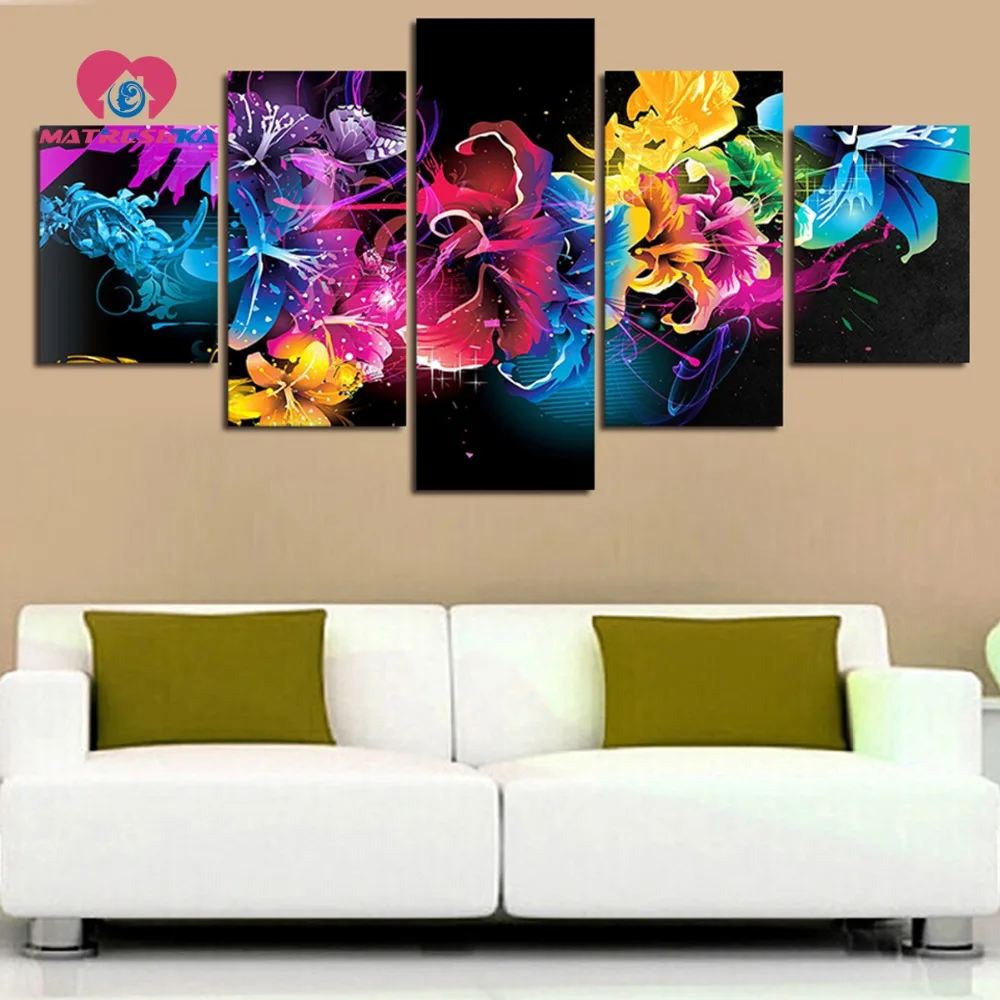 Алмазная вышивка цветы картина стразы 3d живопись полноразмерные квадратные