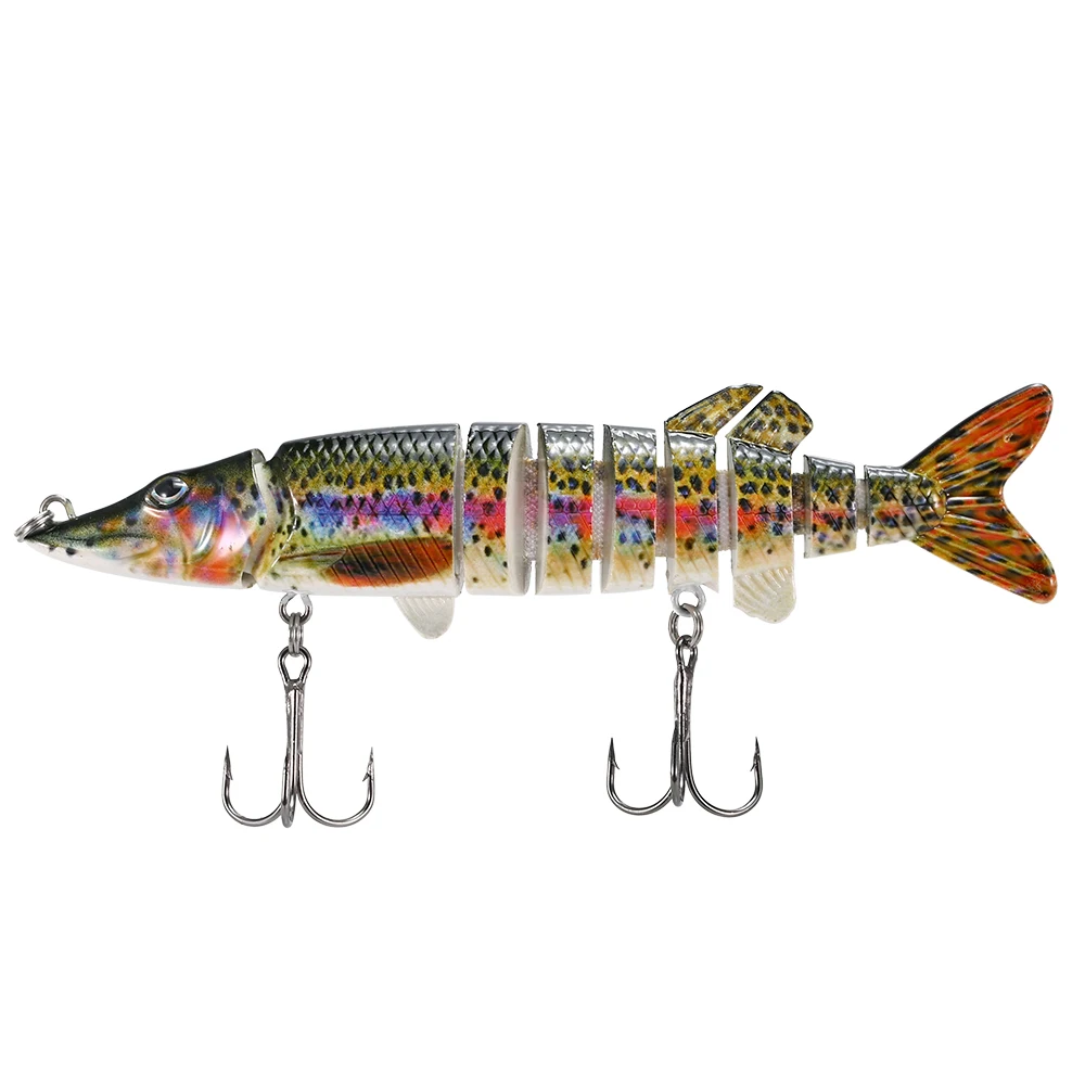 B 12,5 см 20 г рыбалка воблеры рыболовные приманки, наживки 9-сегмент Crankbait Swimbait морская щука рыбы искусственные приманки приманка с крючком рыболовные снасти Pesca воблер - Цвет: B