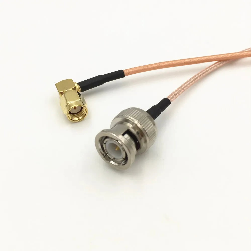10Pcs RG316 Wire BNC Male Jack to 90degree Right Angle RP SMA Plug RF Coaxial Cable Adapter 15CM 20CM 30CM 50CM 100CM 200CM |