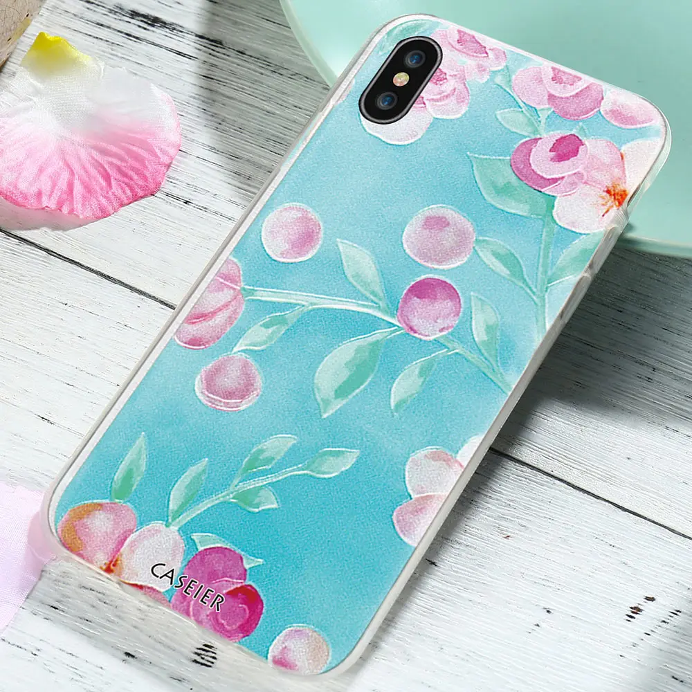 Caseier мягкий чехол для телефона IPhone X Капа силикона TPU крышка iPhone 3D рельеф