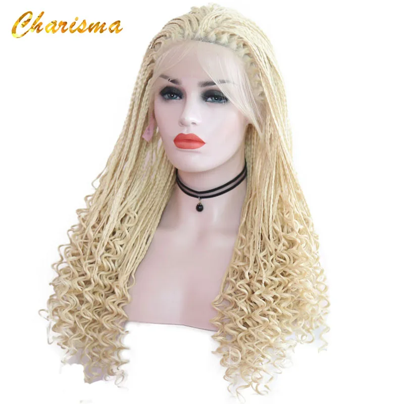 Парик из синтетической ткани Charisma длинный Плетеный короб с косами волосы на
