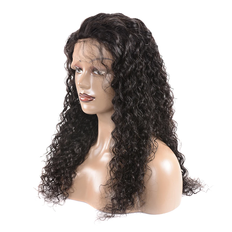 Karizma 13X4 Lace Front Human Hair Wigs Pre Plucked Brazilian Remy Water Wave Wig For Black Women Bleached Knots | Шиньоны и парики