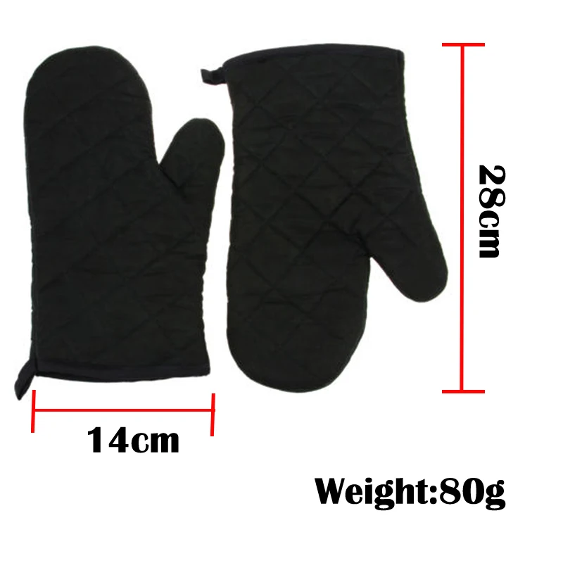 1PC New Portable Black Cotton Blend Thick Kitchen Baking Cook Insulated Padded Oven Gloves Mitt | Дом и сад