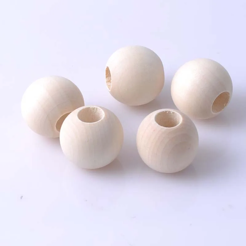 24x22mm 10pcs Natural Wooden round Spacer beads big hole For Jewelry making Handmake DIY Accessory MT0682X | Украшения и