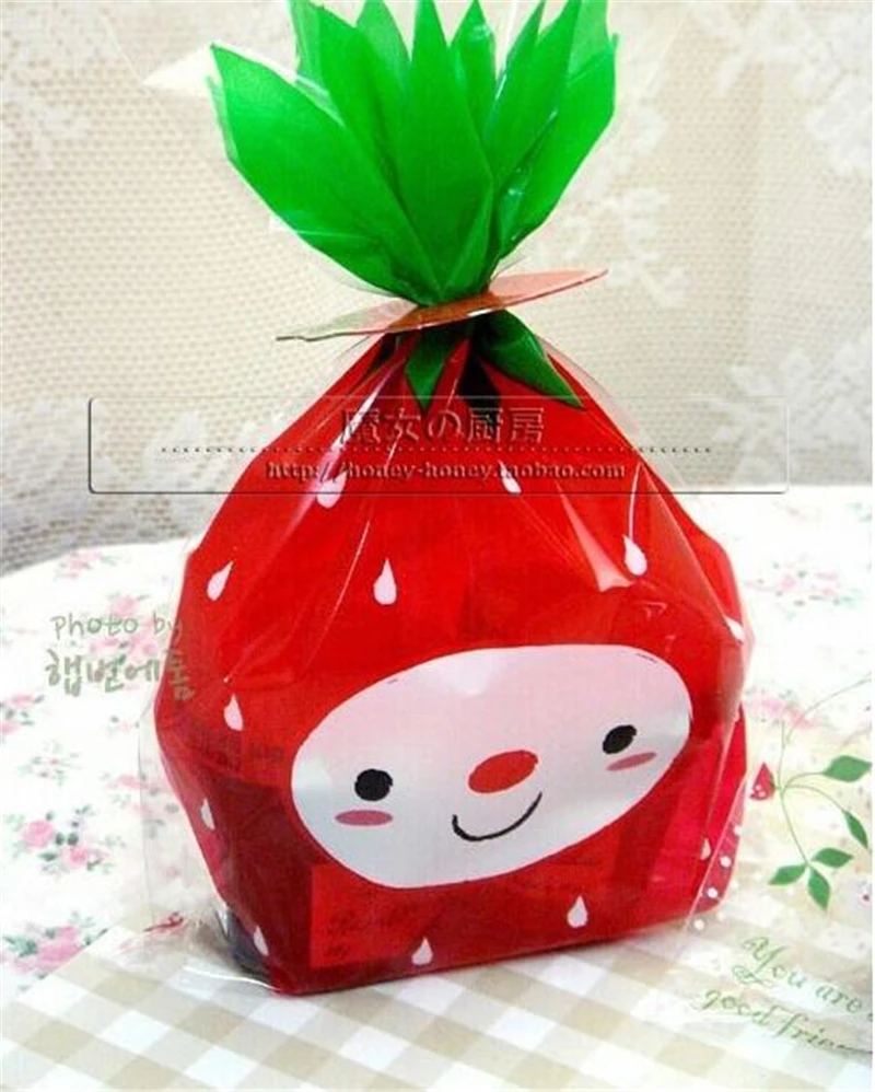 Милая маленькая клубника ежедневная кухонная упаковка для печенья клубники