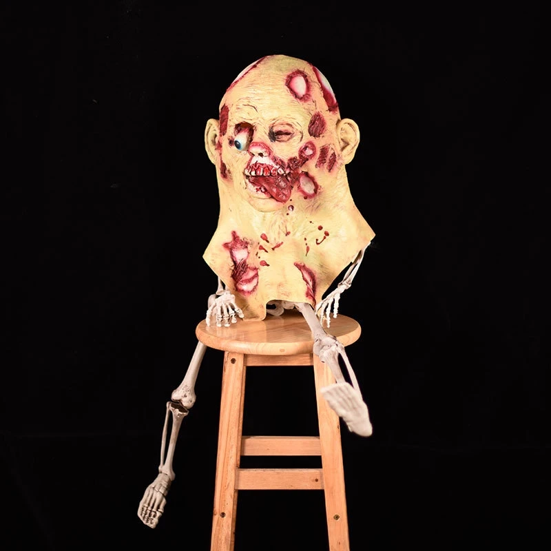 Реалистичный латекс Вечерние Маски жуткая кровавая стена маска полная голова