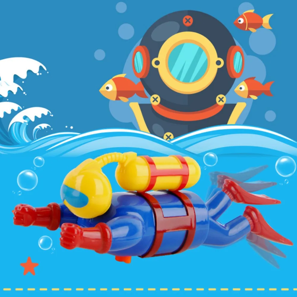 

2018 New Swimmers Scuba Diver Toy Wind Up Clockwork Sea Baby Bath Toy Kids Toy