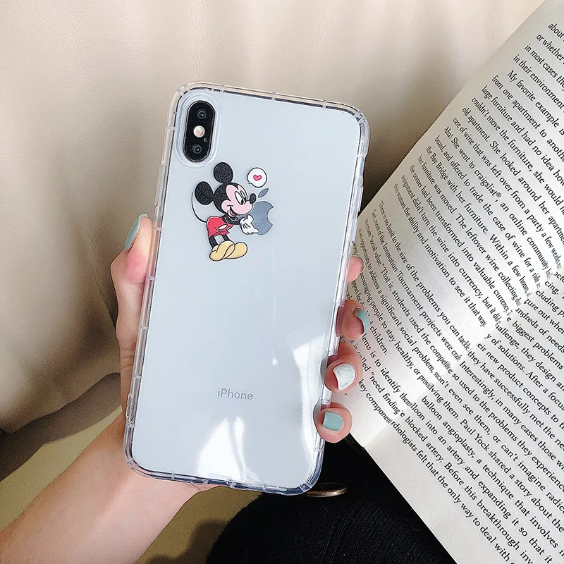 BXE mouse чехол для телефона для Apple iPhone X Xs Max XR 6 6s 7 8 Plus чехол для iPhone 6+ 7+ 6 X s Мягкий ТПУ силиконовый бампер задняя крышка - Цвет: Mickey