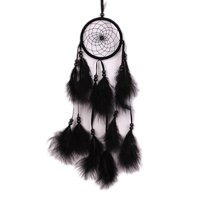 Ловец снов ручной работы 55 см сетка с перьями ветряные колокольчики настенная