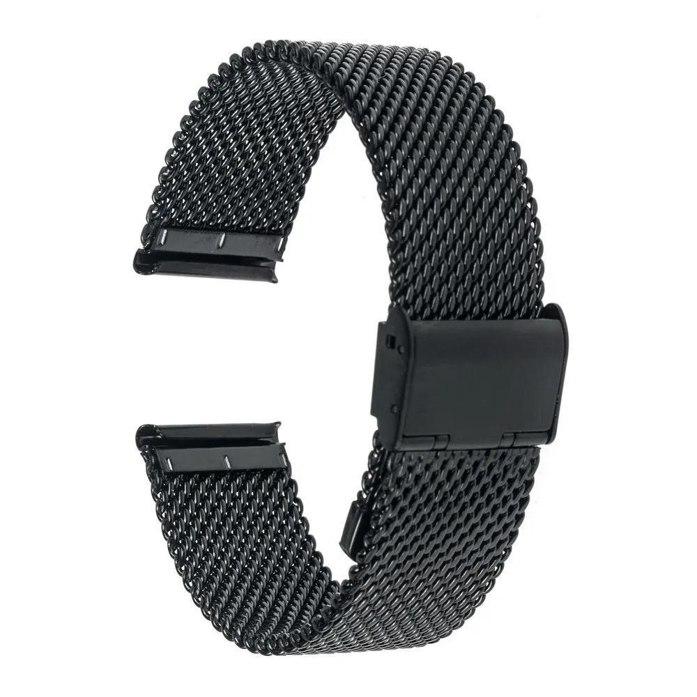 18 мм миланские часы ремешок для samsung gear Fit 2 SM-R360 из нержавеющей стали ремешок на запястье металлический браслет черный, розовый, золотистый, серебристый
