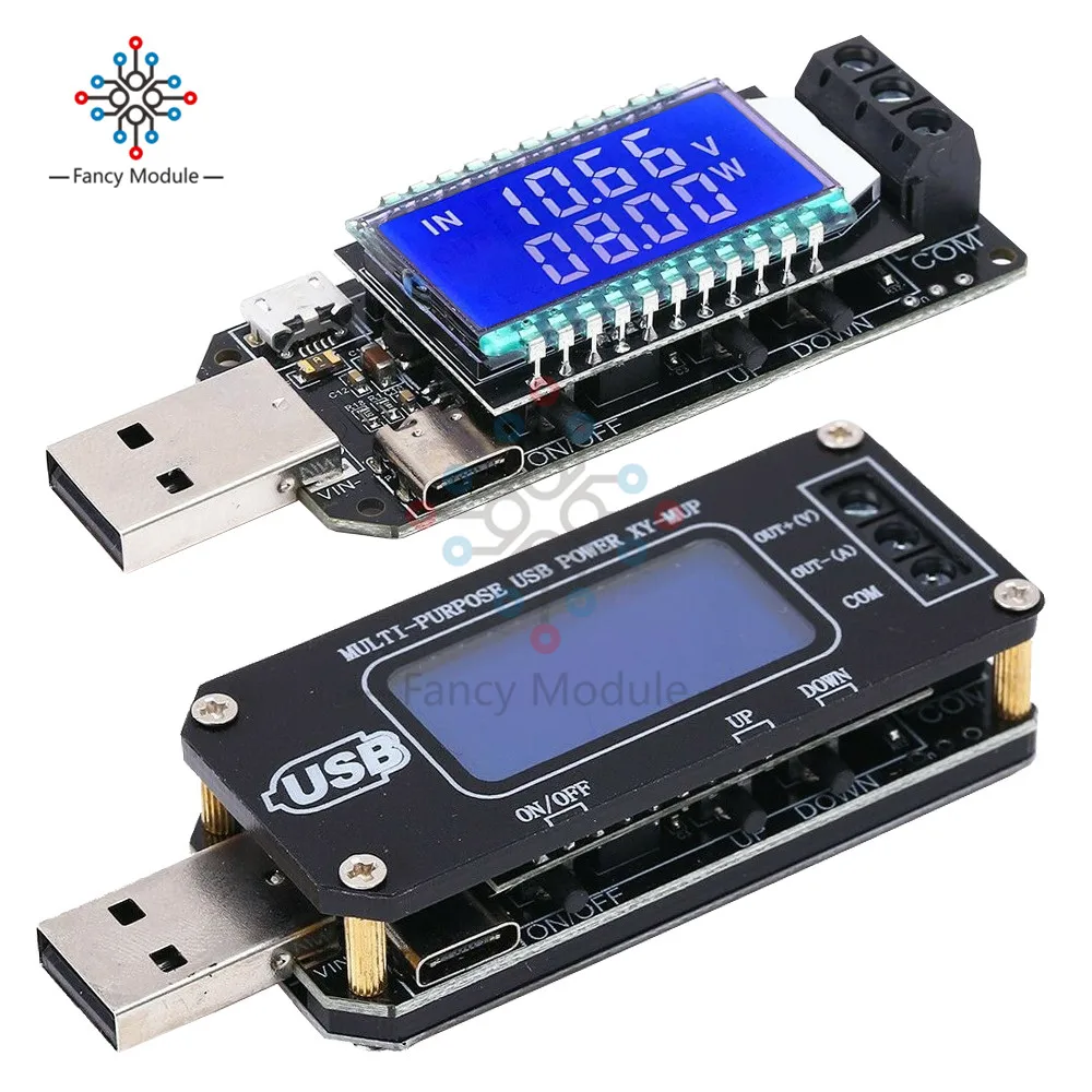 Step Up/Down Buck Boost Converter Power Supply Modul USB Type-C Micro Input 5V to 3.3-24V Voltage Current Adjustable Switch | Инструменты