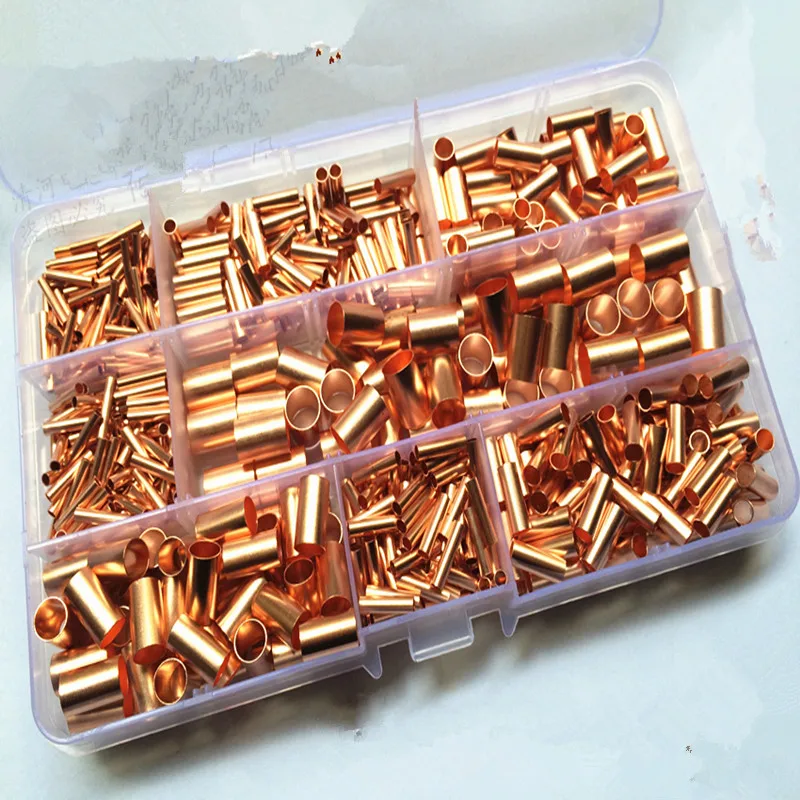 

1box Terminal block connector Crimping and line deduction sets of copper electrical maintenance kit nside diameter from 1.5-8mm