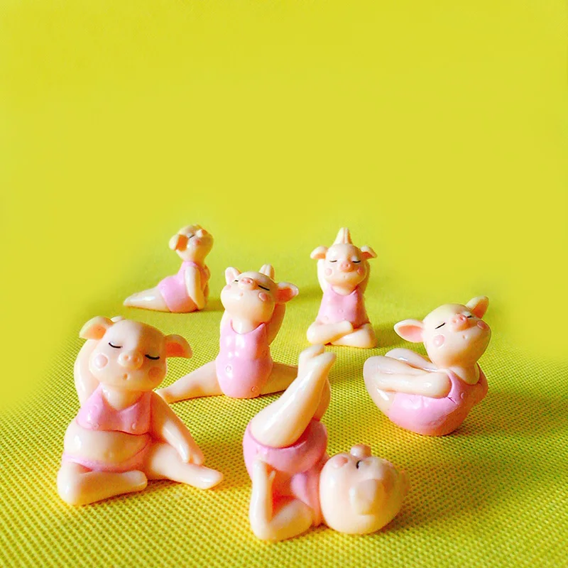 Новинка ~ 6 шт./свинка для йоги/свинка/милые животные/Сказочный Садовый