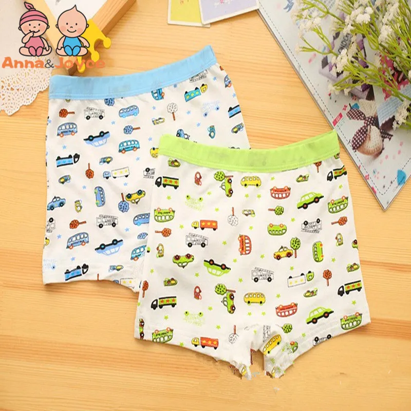 5 шт./лот трусы боксеры из модала с рисунком для мальчиков детское нижнее белье