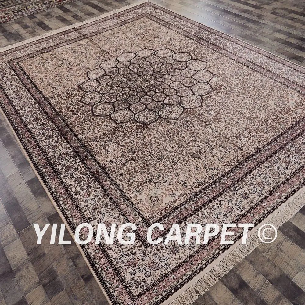 Goedkoop Yilong 9'x12 'Handgemaakte Perzische Zijden Kleed Handgeknoopte Oosterse Tapijten (LH163A9x12)