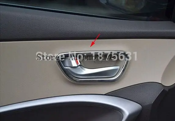 Для hyundai Solaris Автомобильная внутренняя отделка кольцо приборная панель кондиционер вентиляционное отверстие дверная ручка Крышка 8 шт