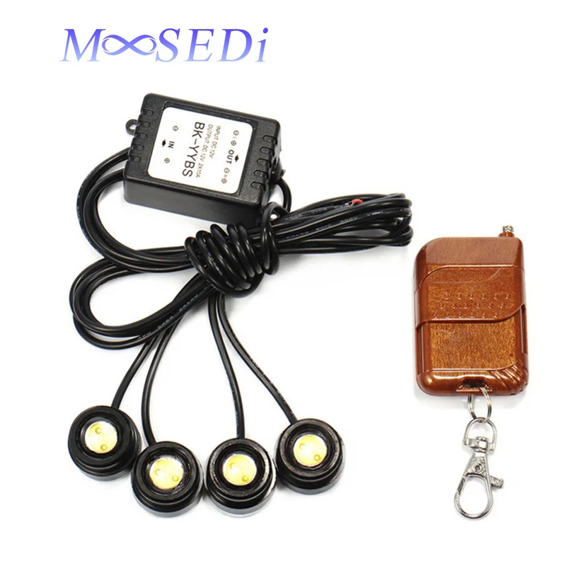 MOOSEDi Wireless Remote Control Flashing Eagle Eye Light Strobe Flash Warning Daytime Running DRL Car LED DC 12V | Автомобили и