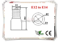 1000pcslot E12 to E14 Adapter Converter lamp holder adapter converter E12 Male to E14 Female