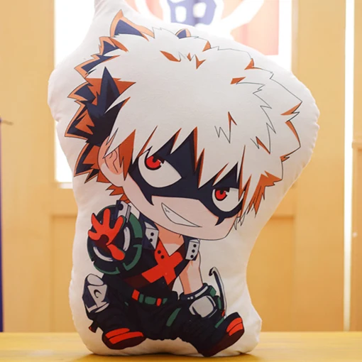 Серый My Hero Academy Boku No Izuku Katsuki Todoroki pp чучело из хлопка плюшевые игрушки куклы мягкие милые подушки - Цвет: Серый