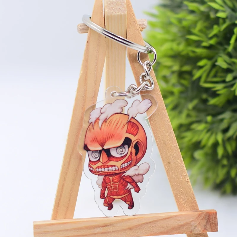 Attack on Titan 356 Атака на Титанов брелок двухсторонний акриловый брелок Подвеска Аниме аксессуары брелок с фигурками из мультфильмов - Цвет: Attack on Titan 356