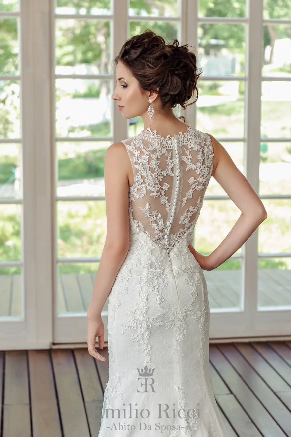 Новое прибытие 2016 русалка платье молния о-образным вырезом свадебное свадебные