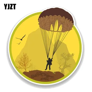 YJZT 13,3 см * 14,2 см Забавный искатель острых ощущений, наклейка с парашютом, ПВХ наклейка для мотоцикла и автомобиля 11-00768