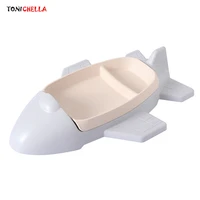 baby feeding plate children plastic tableware plane tray infant removable dishes toddler training bowls food container t0354
