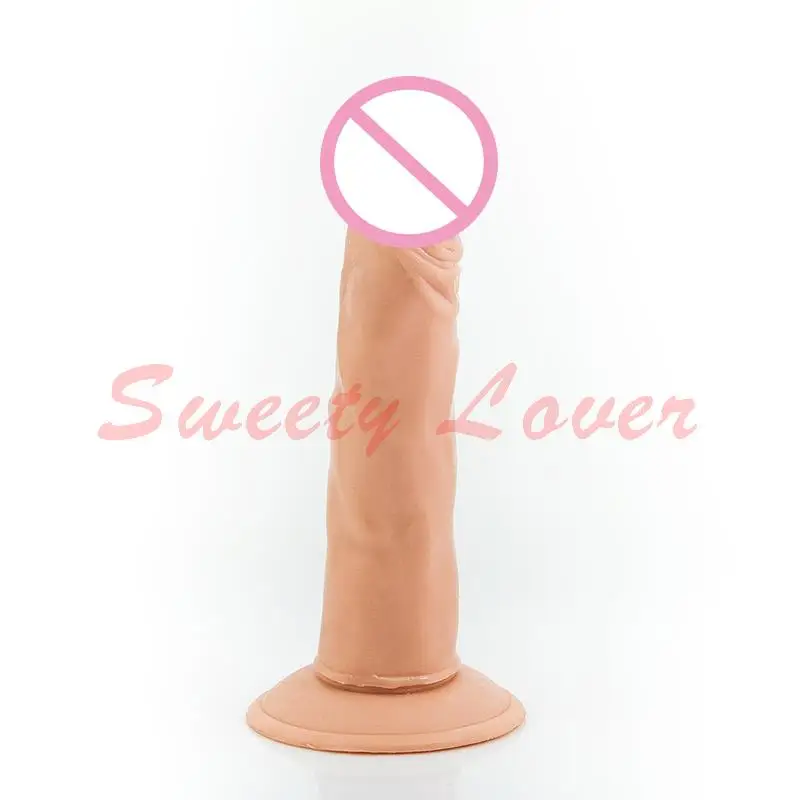 Дешево! Секс Продукты реалистичный пенис 8 дюймов Большой член настоящая кожа