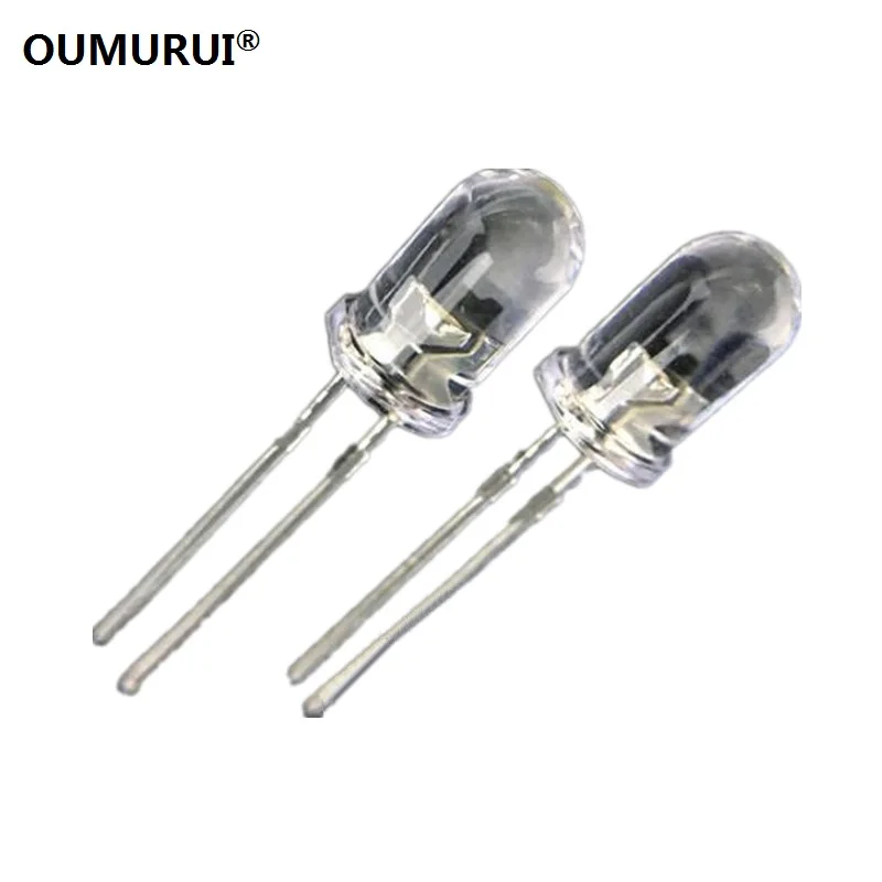 Высокая яркость 5 мм LED F5 Круглый диод короткие ноги излучающий красный свет 620 625nm