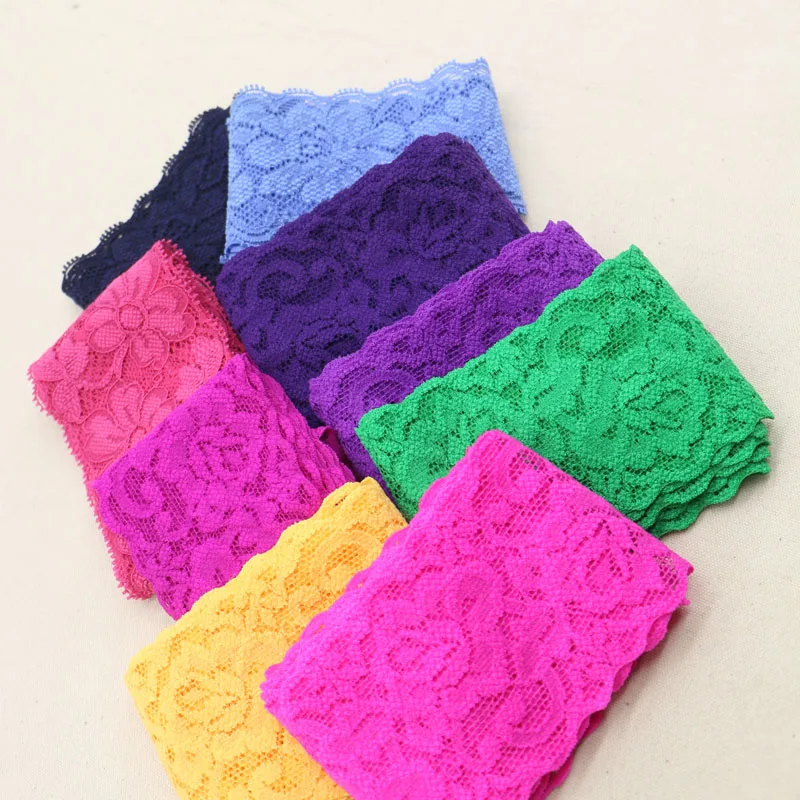 Эластичная кружевная ткань 10 ярдов/партия ширина 5-6 см 6 цветов | Дом и сад