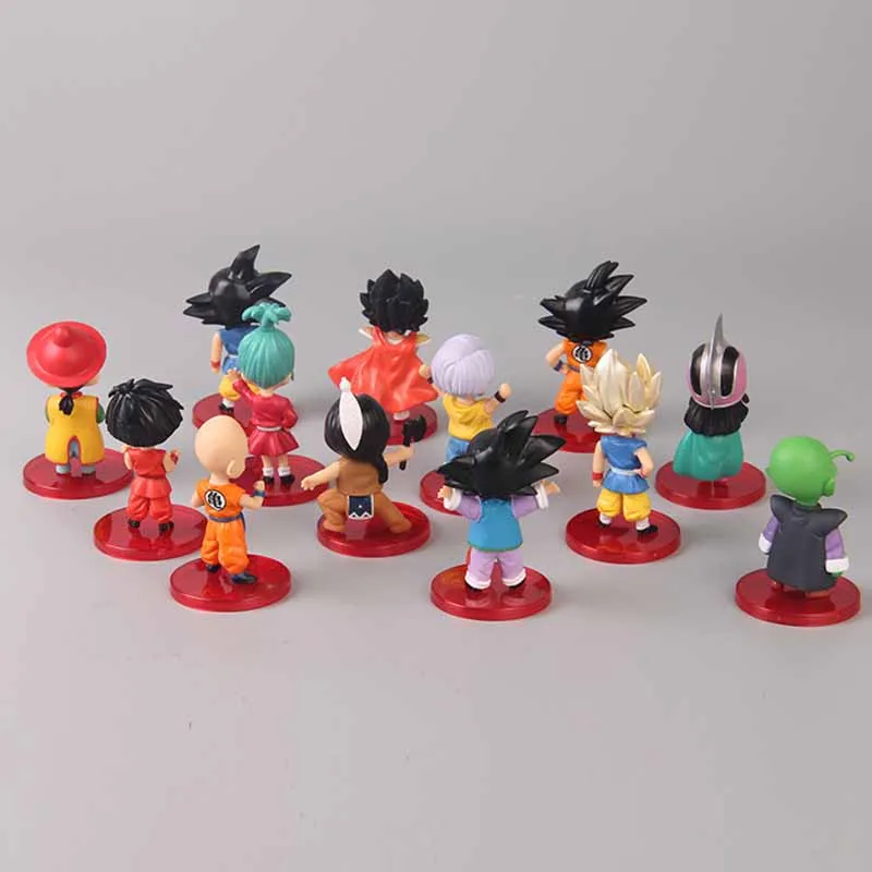 13 шт./лот 11 см Dragon Ball Супер Саян Гоку Beerus Whis Веджета, Фриза Zamasu Frieza наборы фигурки модель игрушки