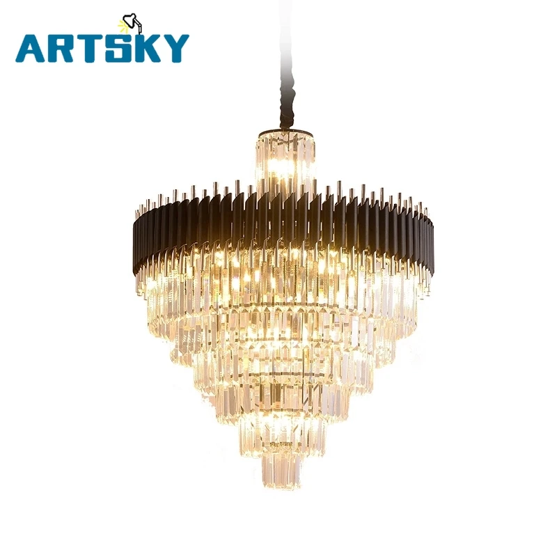 Светло идеальная хрустальная люстра для столовой стола Клубная бар