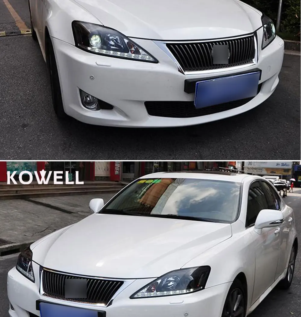 KOWELL стайлинга автомобилей для Lexus IS250 фары, светодиодные фары DRL Объектив Двойной Луч Ксеноновые