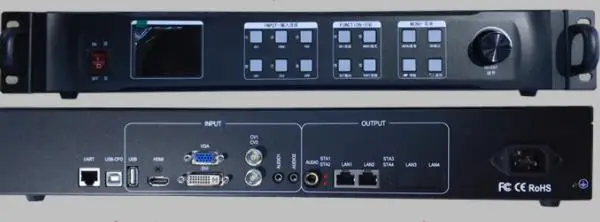 

KYSTAR KS800 KS800E full color led screen video processor comes with DVI VGA HDMI CVBS Audio ports supports 2560*1536pixels